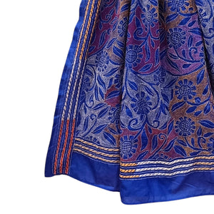 Blue Kantha Stitched Dupatta