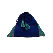 Load image into Gallery viewer, Blue Silk Batua Bag
