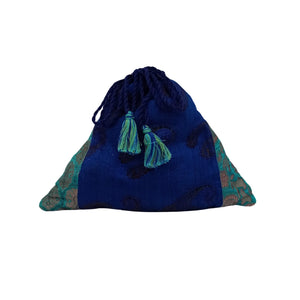 Blue Silk Batua Bag