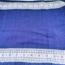 Load image into Gallery viewer, Blue &amp; White Stripes Woven Border Fabric
