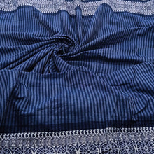 Load image into Gallery viewer, Blue With Stripes Woven Border Fabric
