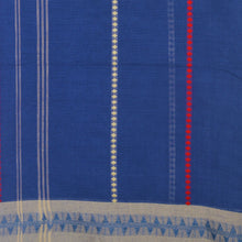 Load image into Gallery viewer, Blue With White Woven Border Saree
