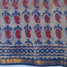 Load image into Gallery viewer, Blue Zari Border Kota Saree
