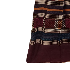 Brown Printed Stole