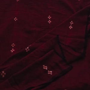Brown With Yellow Jamdani Motif Fabric