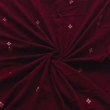 Load image into Gallery viewer, Brown With Yellow Jamdani Motif Fabric

