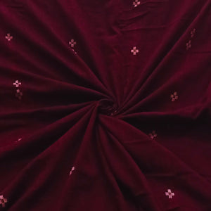 Brown With Yellow Jamdani Motif Fabric