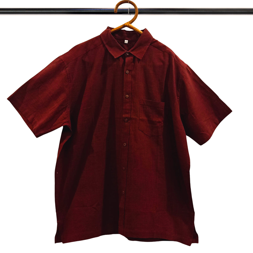 Cotton Maroon Shirt