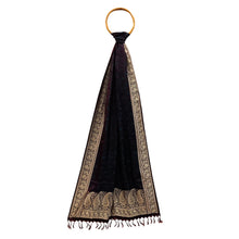 Load image into Gallery viewer, Dark Maroon Benarasi Silk Stole
