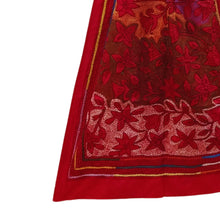 Load image into Gallery viewer, Dark Red Colour Base Kantha Stitched Stole
