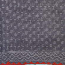 Load image into Gallery viewer, Deep Grey With White Printed Kota Saree
