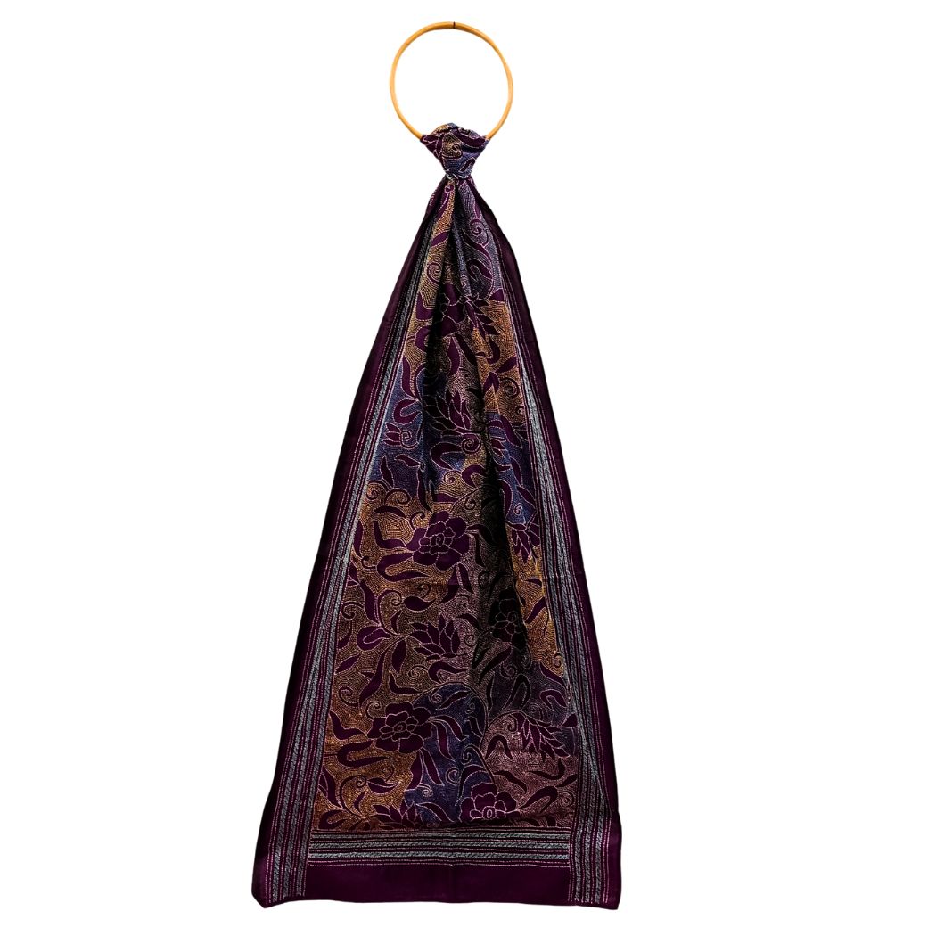 Deep Maroon Colour Base Kantha Stitched Stole