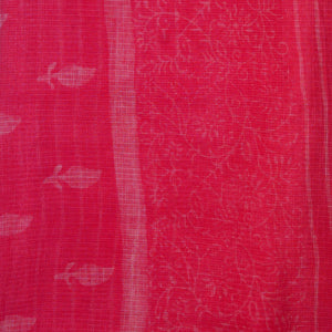 Deep Pink With White Printed Kota Sarre