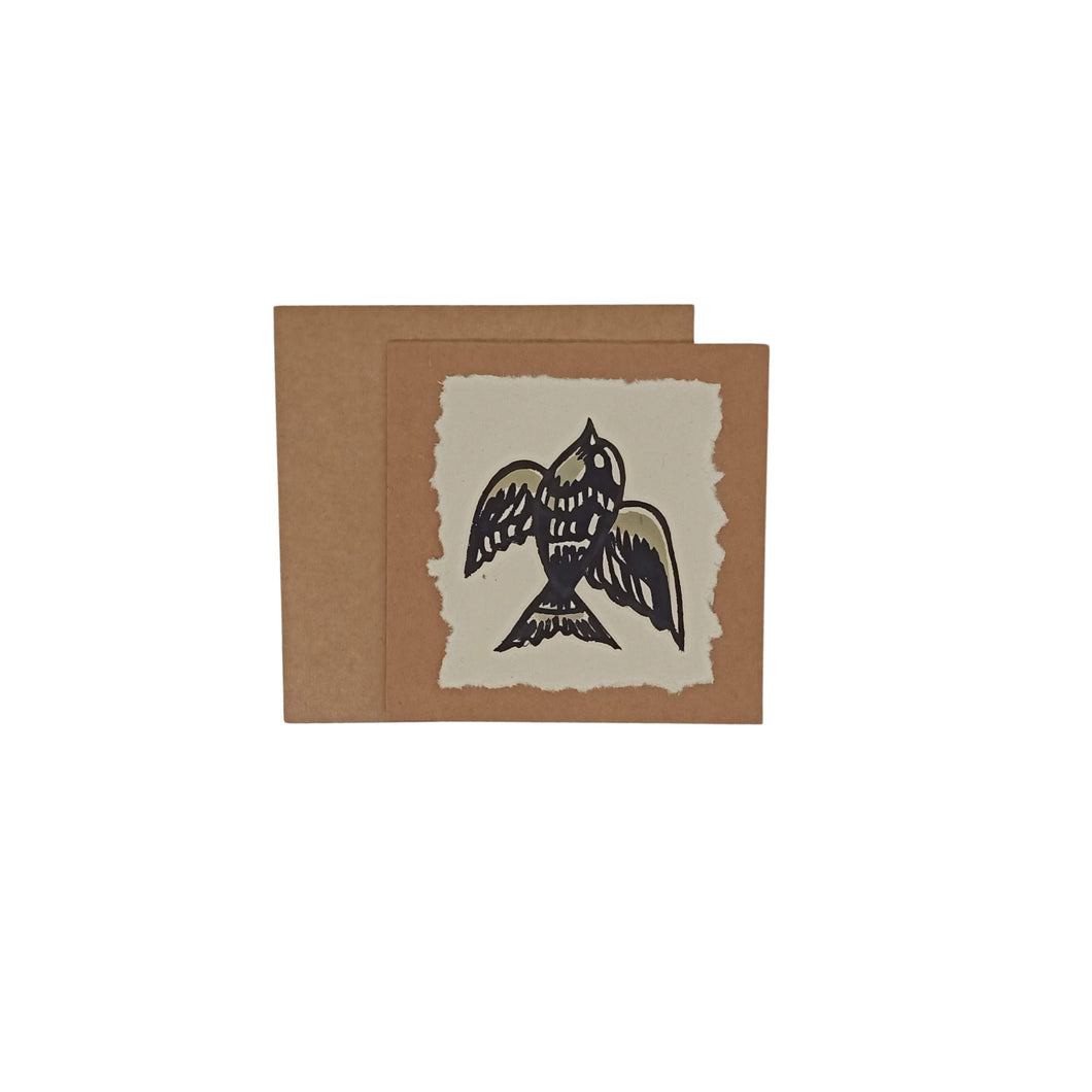 Flying Bird Greeting Card With Envelope