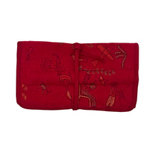 Load image into Gallery viewer, Folk Art Kantha Stitched Jewellery Purse
