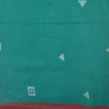 Load image into Gallery viewer, Green Jamdani With Red Border Saree
