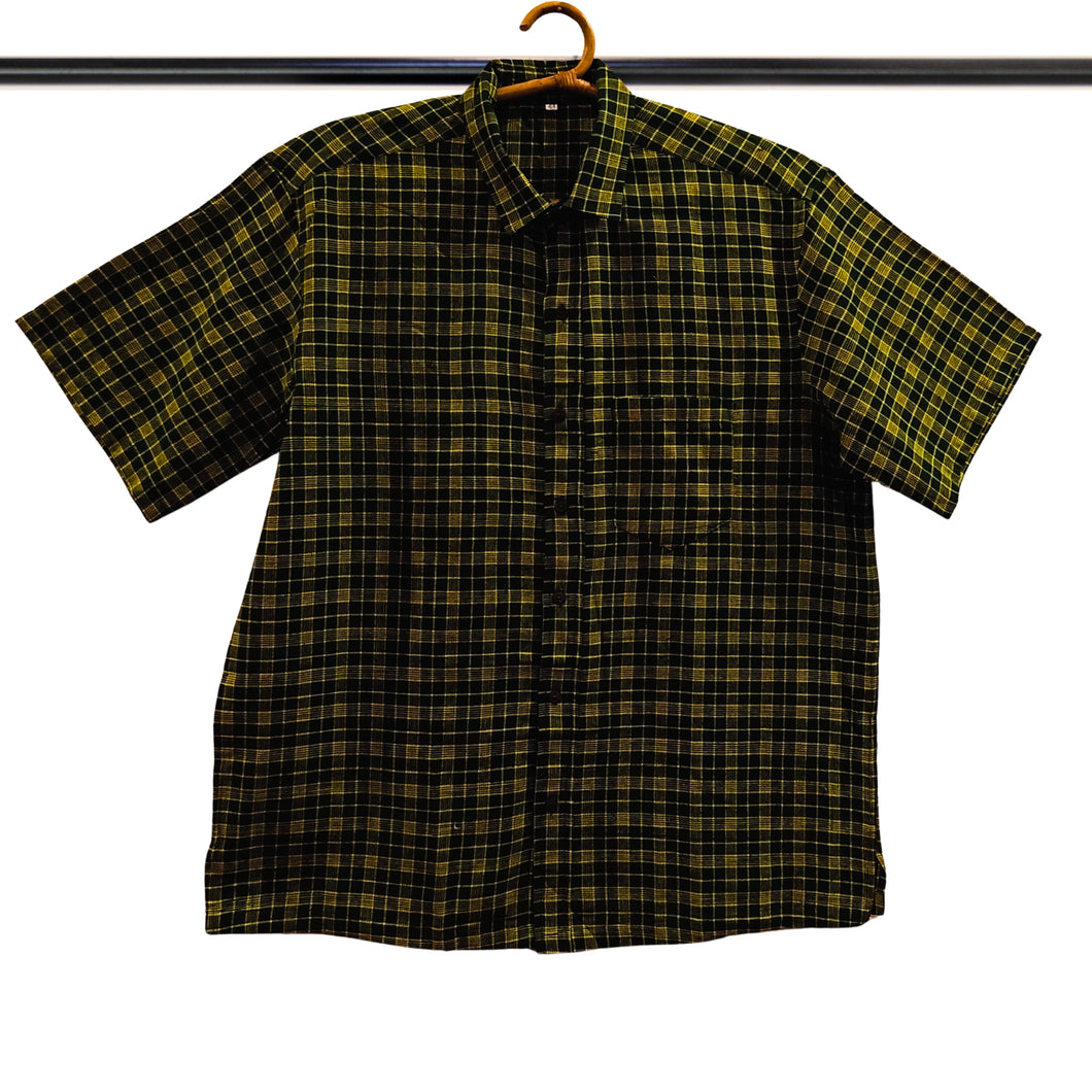 Green With Yellow Checks Shirt