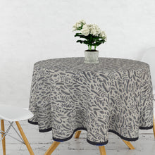 Load image into Gallery viewer, Grey Leaves Printed Table Cloth
