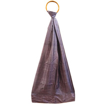 Load image into Gallery viewer, Grey &amp; Navy Blue Silk Reversible Stole
