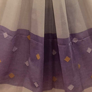 Grey & Purple Jamdani Motif Dupatta