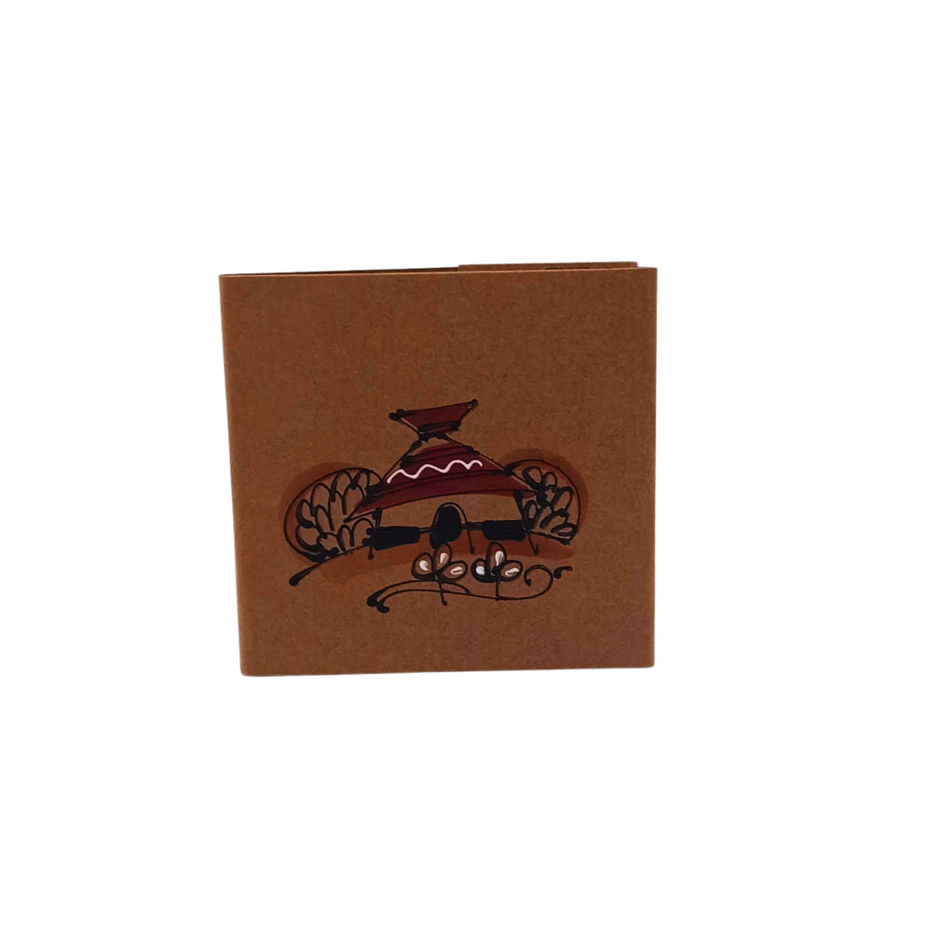 Hand Painted Small Hut Design Note Book