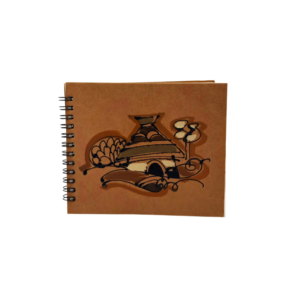 Hand Painted Small Hut Design Note Book