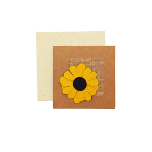 Handcrafted Sunflower Greeting Card