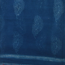 Load image into Gallery viewer, Indigo With White Printed Kota Saree
