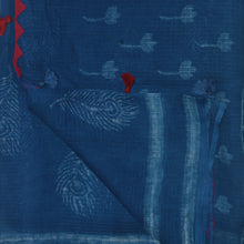 Load image into Gallery viewer, Indigo With White Printed Kota Saree
