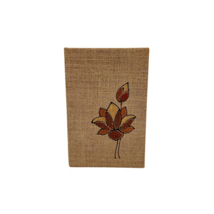 Jute Cover Lotus Design Note Book