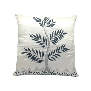 Kantha Stitched Tree Design Cushion Cover