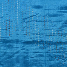 Load image into Gallery viewer, Ocean Mist Kantha Stitched Bedcover
