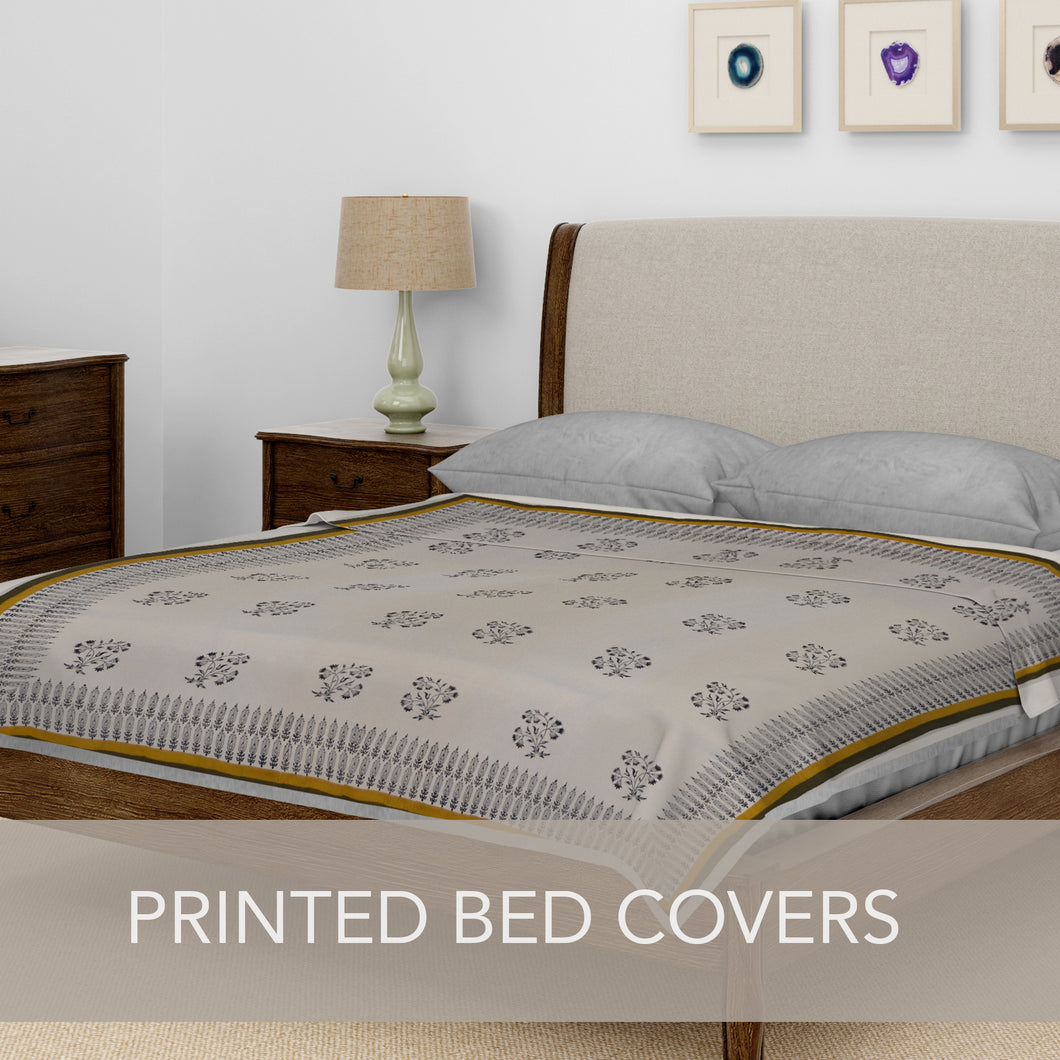 Leaves Border Printed Bedcover