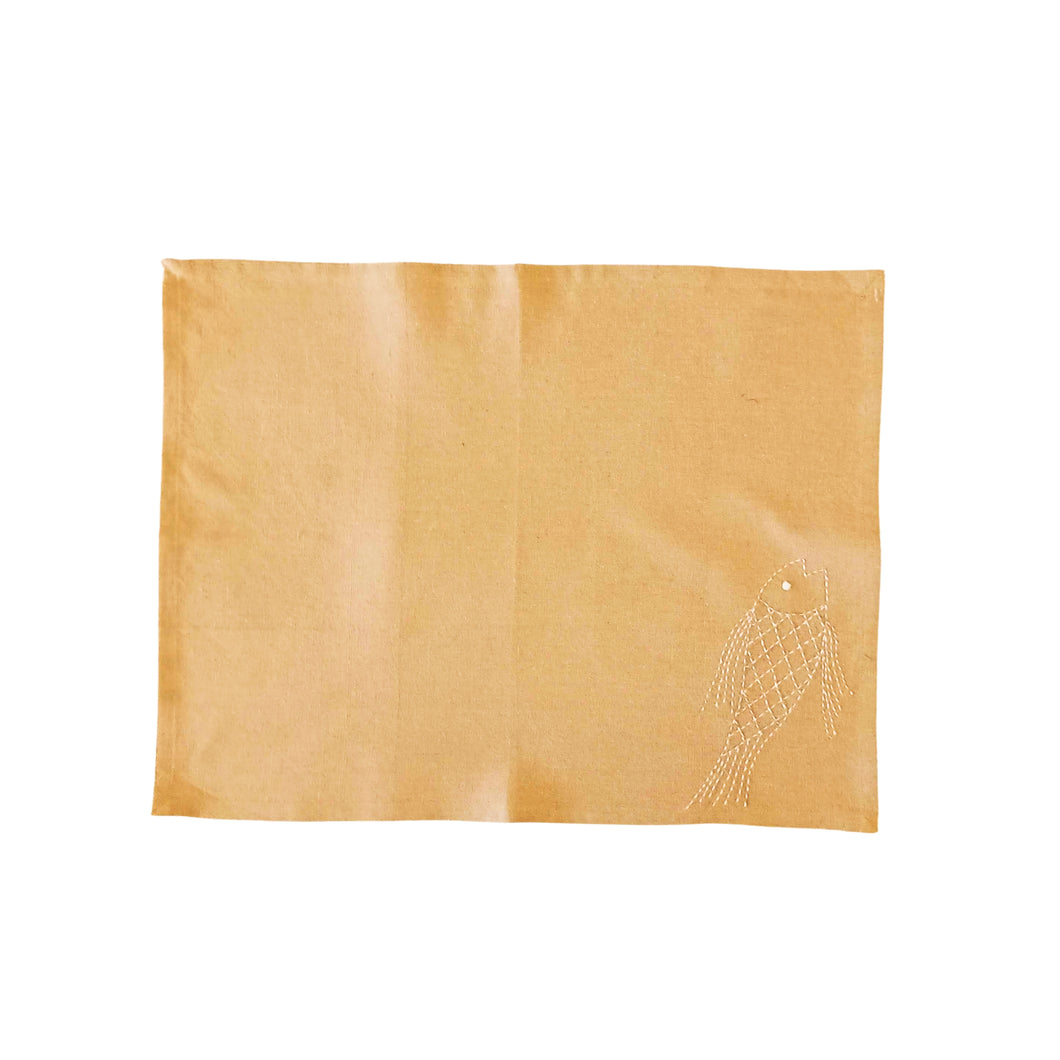 Light Beige Fish Design Table Mat