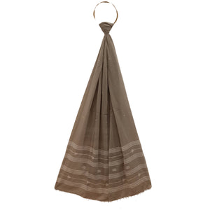 Light Brown Jamdani Motif Dupatta