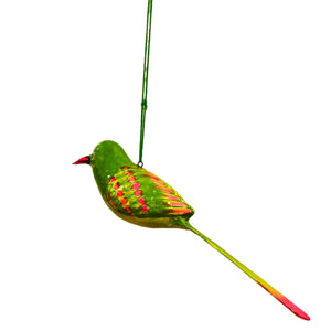 Light Green & Orange Bird Hanging