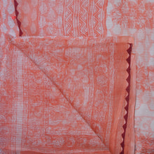 Load image into Gallery viewer, Light Orange With White Printed Kota Saree
