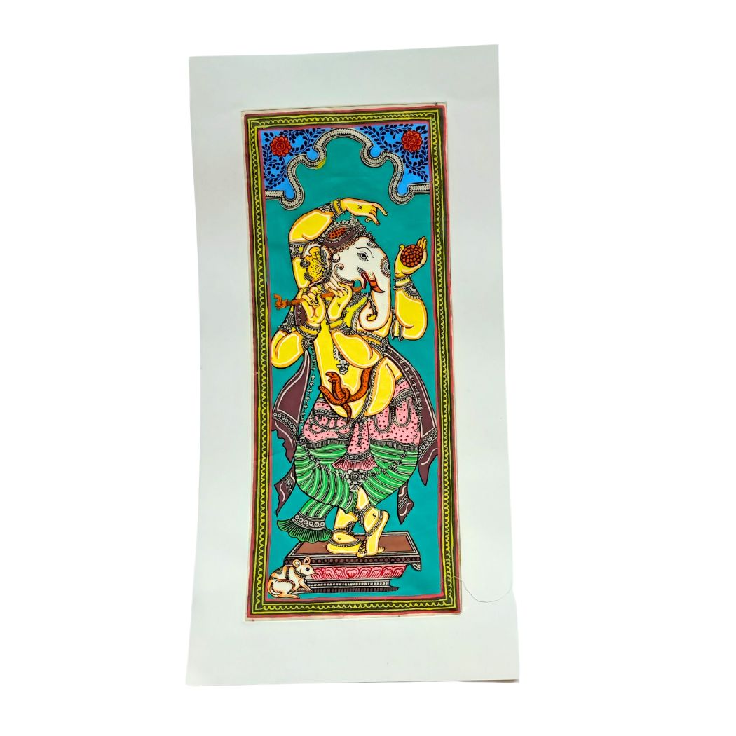 Lord Ganesh Hand Painted Wall Hanging