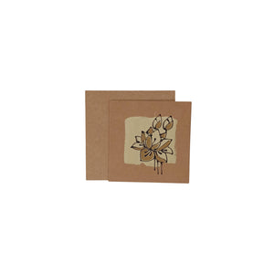 Lotus Design Greeting Card With Envelope