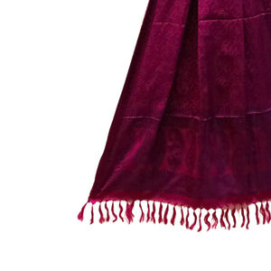 Maroon Benarasi Silk  Stole