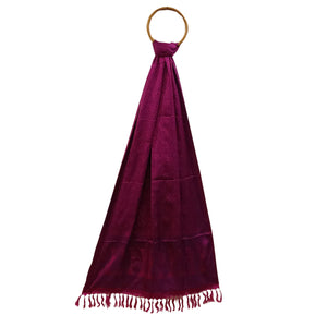 Maroon Benarasi Silk  Stole