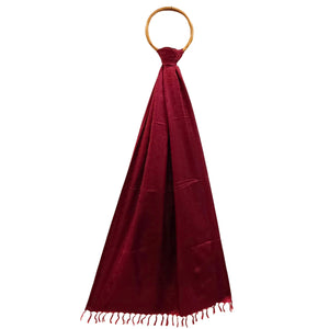 Maroon Coloured Benarasi Silk Stole