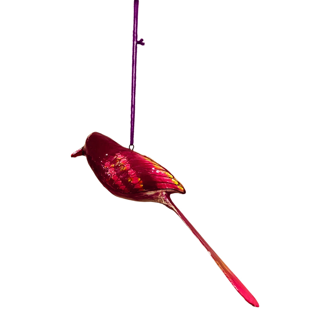 Maroon & Orange Bird Hanging-Big