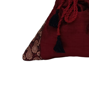 Maroon Silk Batua Bag