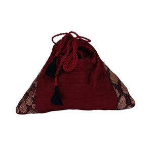 Maroon Silk Batua Bag