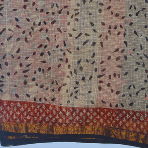 Maroon With Black Zari Border Kota Saree