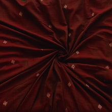 Load image into Gallery viewer, Maroon With Yellow Jamdani Motif Fabric
