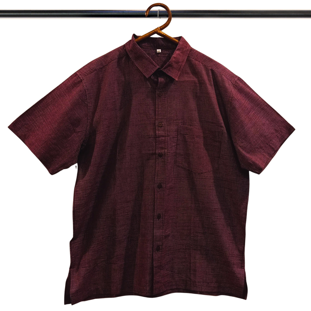 Mauve With White Checks Shirt
