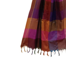 Load image into Gallery viewer, Multi Coloured Banaras Checks Silk Stole
