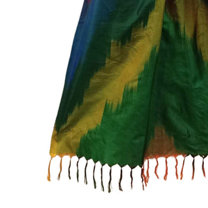 Multi Coloured Stripes Benarasi Silk Stole